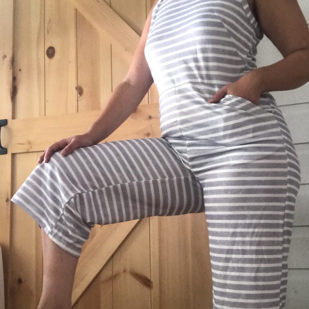 Striped jumpsuit